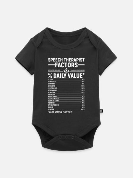 Sprachtherapeut Logopäde Geschenk - Baby Premium Kurzarmbody - Schwarz