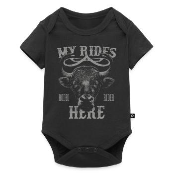 Mes tours ici Drôle Bull Rider Rodeo Cowboy - Body à manches courtes Premium Bébé - noir - Devant