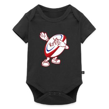 Dab Rugby Dab Joueur Maillot France Rugby - Body à manches courtes Premium Bébé - noir - Devant