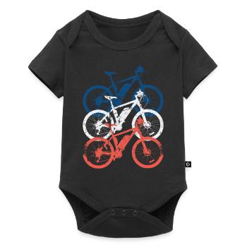 Cyclists Funny Vintage Bike Cyclist - Baby Premium short-sleeve bodysuit - black - Front