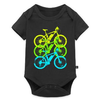Cyclists Funny Vintage Bike Cyclist - Baby Premium short-sleeve bodysuit - black - Front