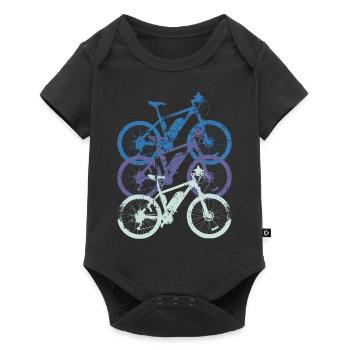 Cyclists Funny Vintage Bike Cyclist - Baby Premium short-sleeve bodysuit - black - Front