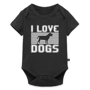 I love dogs - Baby Premium short-sleeve bodysuit - black - Front