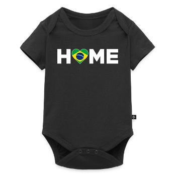 Brésil Accueil Brésil Drapeau Brésil Amour - Body à manches courtes Premium Bébé - noir - Devant