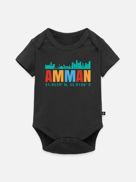 Amman - Baby Premium Kurzarmbody - Schwarz