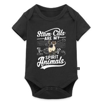 Siam Cats are my spirit animals Siamese cat - Baby Premium short-sleeve bodysuit - black - Front