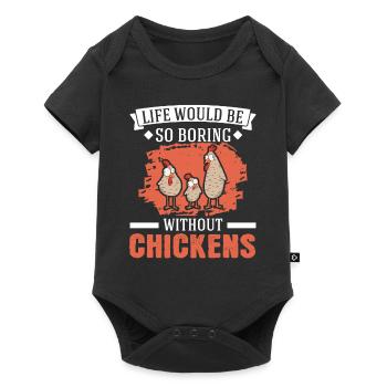 Poulet Élevage de poulet Éleveur de poulet - Body à manches courtes Premium Bébé - noir - Devant
