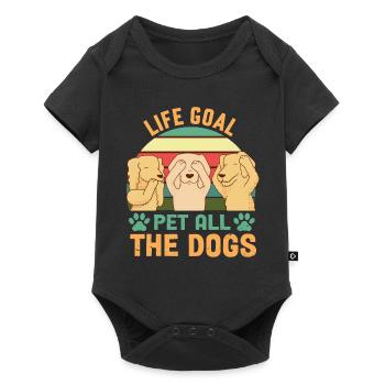 Life Goal Pet all the dogs - Baby Premium short-sleeve bodysuit - black - Front
