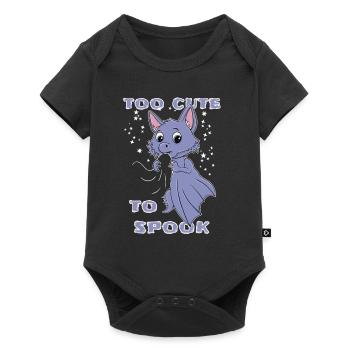 Chauve-souris kawaii Halloween - Body à manches courtes Premium Bébé - noir - Devant