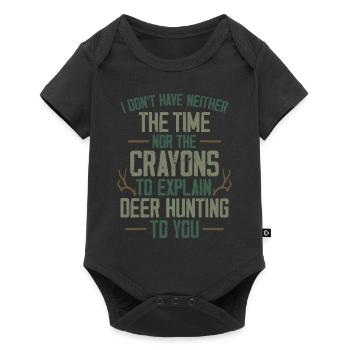 Chasseur de cerfs buck je ne le fais pas - Body à manches courtes Premium Bébé - noir - Devant