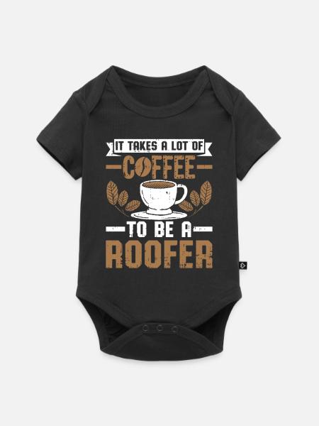Bauarbeiter Dachdecker Geschenkidee - Baby Premium Kurzarmbody - Schwarz