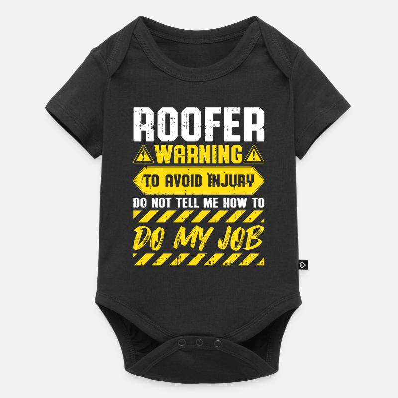 Bauarbeiter Dachdecker Geschenkidee - Baby Premium Kurzarmbody - Schwarz