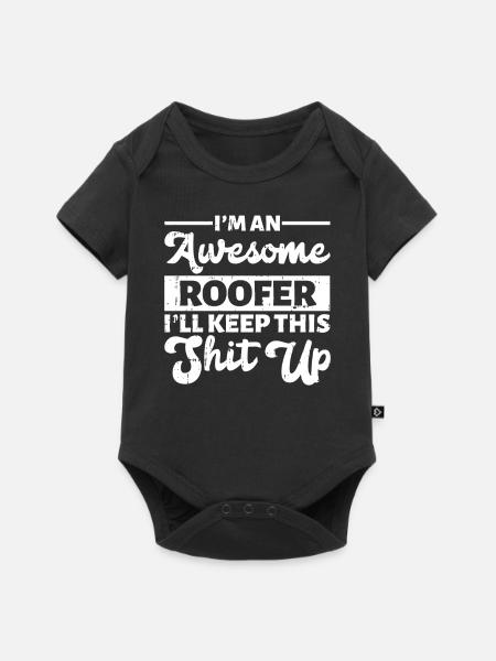 Bauarbeiter Dachdecker Geschenkidee - Baby Premium Kurzarmbody - Schwarz