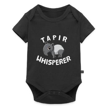 Tapir Whisperer Drôle Tapir Forêt Girafe Afrique - Body à manches courtes Premium Bébé - noir - Devant