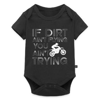 Vintage when dirt doesn't fly - Baby Premium short-sleeve bodysuit - black - Front