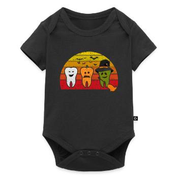 Teeth Ghost Pumpkin Witch Cute Dentist - Baby Premium short-sleeve bodysuit - black - Front