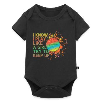 Volley-ball Je sais que je joue comme une fille, - Body à manches courtes Premium Bébé - noir - Devant