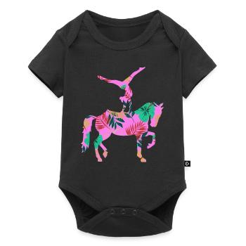 Voltigieren - Baby Premium Kurzarmbody - Schwarz - Vorne