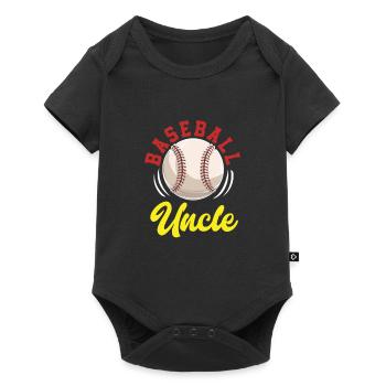 Baseball Onkel - Baby Premium Kurzarmbody - Schwarz - Vorne