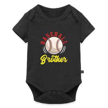 Bruder Baseball - Baby Premium Kurzarmbody - Schwarz - Vorne