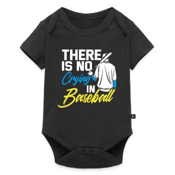 Baseball - Baby Premium Kurzarmbody - Schwarz - Vorne