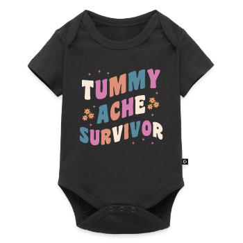 Survivant de la douleur abdominale Groovy - Body à manches courtes Premium Bébé - noir - Devant