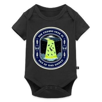 The Fishing Here Is Out Of This World UFO Fishing - Baby Premium short-sleeve bodysuit - black - Front