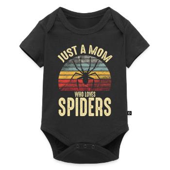 Just A Mom Who Loves Spiders Retro Spider - Baby Premium short-sleeve bodysuit - black - Front