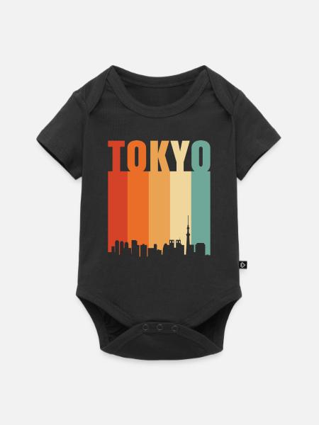 Tokio - Baby Premium Kurzarmbody - Schwarz