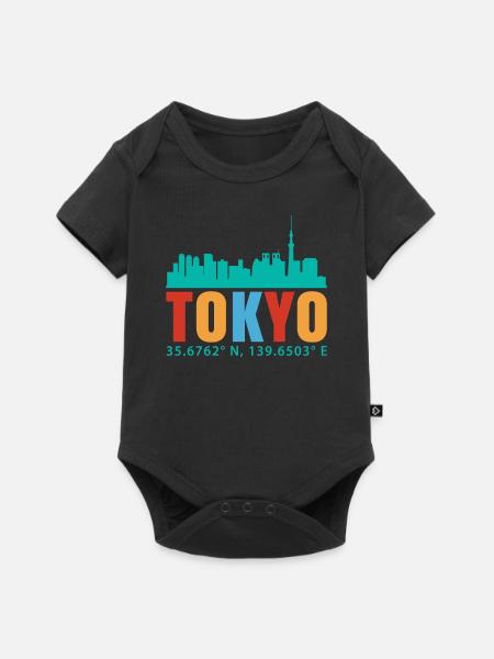 Tokio - Baby Premium Kurzarmbody - Schwarz