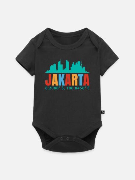 Jakarta - Baby Premium Kurzarmbody - Schwarz