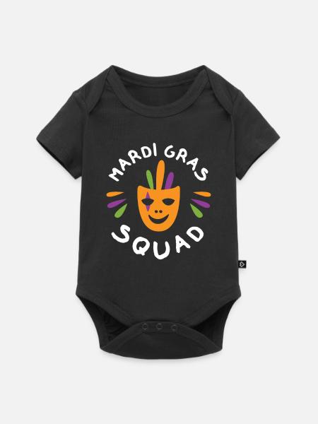 Mardi Gras Squad - Baby Premium Kurzarmbody - Schwarz