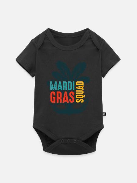 Mardi Gras Squad - Baby Premium Kurzarmbody - Schwarz