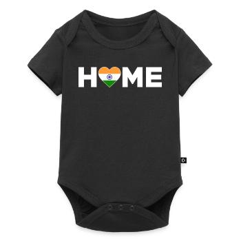 Inde Accueil Inde Drapeau Inde Amour - Body à manches courtes Premium Bébé - noir - Devant