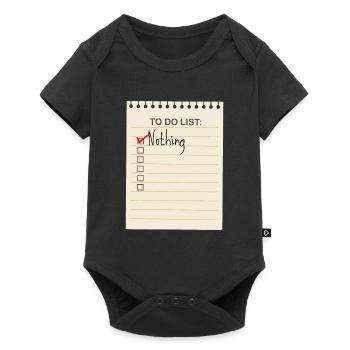 To do Liste - Baby Premium Kurzarmbody - Schwarz - Vorne