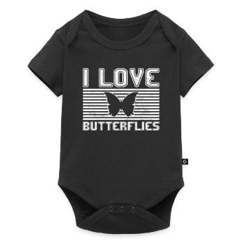 I love butterflies - Baby Premium short-sleeve bodysuit - black - Front
