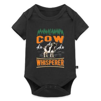Cow Whisperer Farmer Cattle Breeder Cows - Baby Premium short-sleeve bodysuit - black - Front