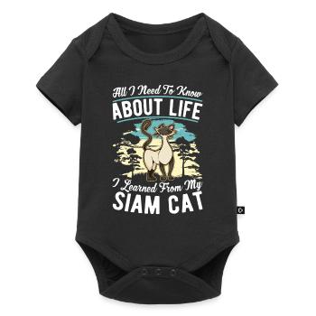 Siamese Cat Siamese Cat Siamese Cat - Baby Premium short-sleeve bodysuit - black - Front