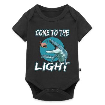 Come To The Light Elasmosaurus Laternenfisch - Baby Premium Kurzarmbody - Schwarz - Vorne