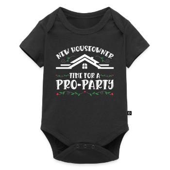 Le temps d’un nouveau propriétaire pour une fête pro - Body à manches courtes Premium Bébé - noir - Devant