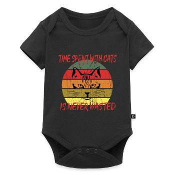 Cat Cats Cat Lover Pet - Baby Premium short-sleeve bodysuit - black - Front