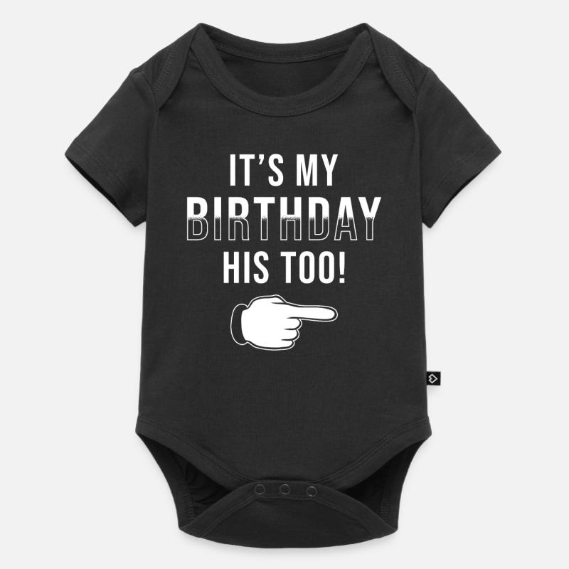 Twin Birthday Design C’est mon anniversaire son - Body à manches courtes Premium Bébé - noir