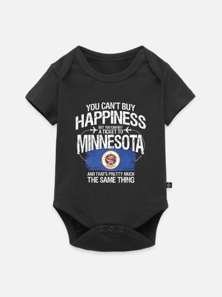 Minnesota - Baby Premium Kurzarmbody - Schwarz