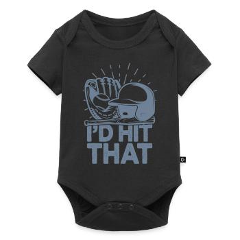 I'd Hit That Funny Baseball Fan - Baby Premium short-sleeve bodysuit - black - Front