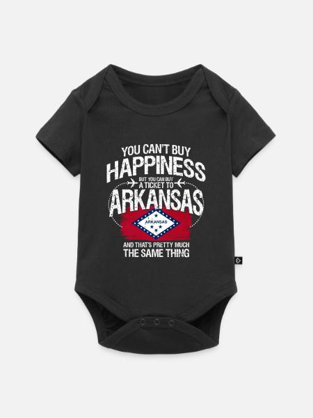 Arkansas - Baby Premium Kurzarmbody - Schwarz