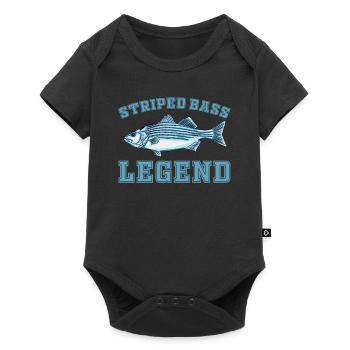 Striped Perch Legend - Baby Premium short-sleeve bodysuit - black - Front