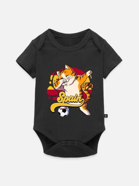 Spanien Fußball - Baby Premium Kurzarmbody - Schwarz