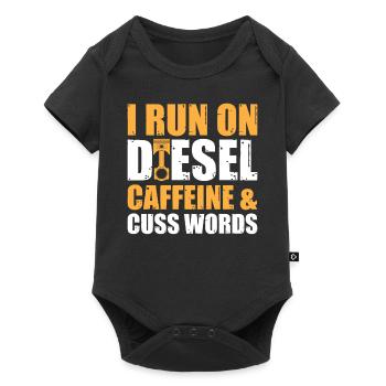 Mechanic Car Garage - Run On Diesel, Caffeine and - Baby Premium short-sleeve bodysuit - black - Front