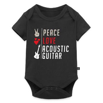 Peace Love Instrument de guitare acoustique - Body à manches courtes Premium Bébé - noir - Devant