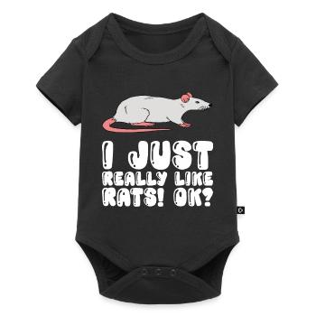 J’aime beaucoup les rats - Body à manches courtes Premium Bébé - noir - Devant